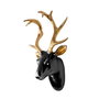 Wallity Bust of Deer - 5 Oro y Negro